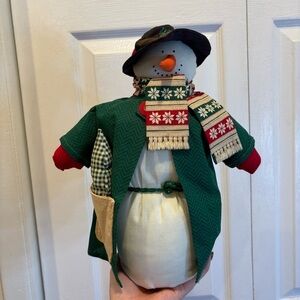 Standing Winter Christmas Snowman Decor - 13” Tall